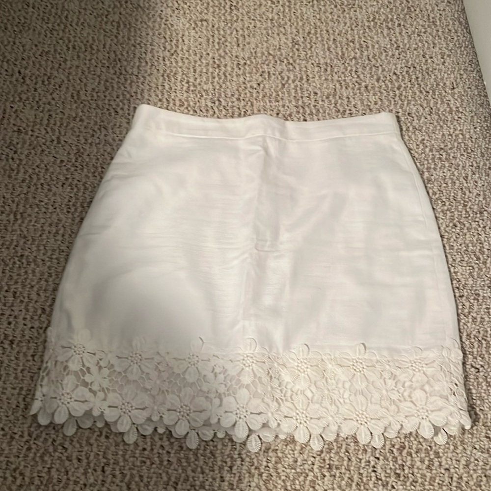 White j crew pencil skirt size 4
